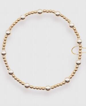 NEW BEADED BLONDES women's lively bracelet in gold w/ silver